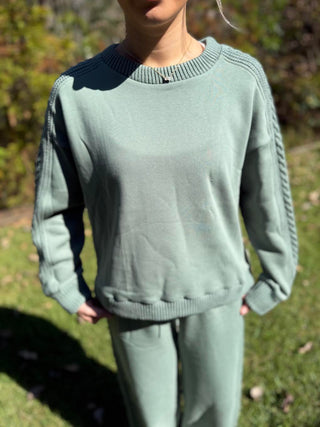Sage Oversized Knit Lounge Set