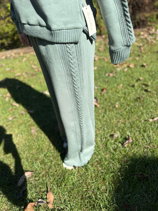 Sage Oversized Knit Lounge Set