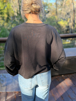 Duke Blue Devil Cropped Sequenced Sweatshirt- Gameday Social