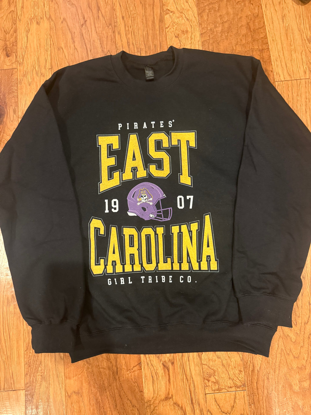 ECU black crewneck