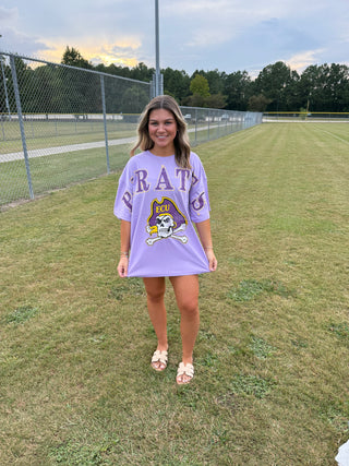 Pirates Oversized Lavender T-Shirt- Gameday Social