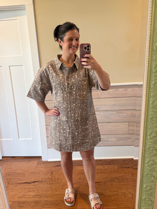 Bambi Print Mini Dress