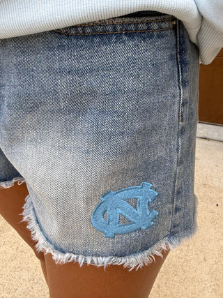 UNC Denim Patch Shorts