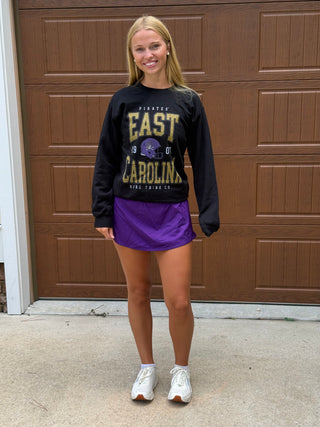 ECU black crewneck