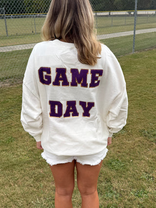 Football Sequin Fringe Sweatshirt