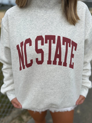 NC State Lettering Mockneck