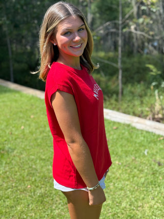 Yeehaw Mock Neck Short Sleeve Top