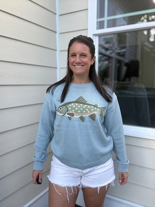 Coastal Fish Crewneck Sweater