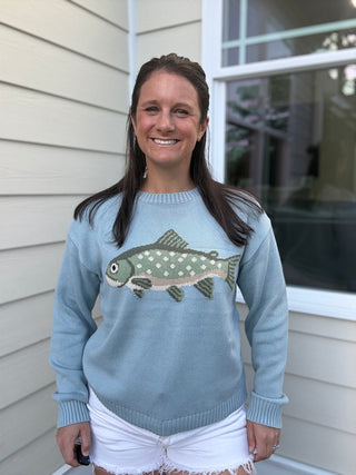 Coastal Fish Crewneck Sweater