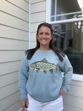 Coastal Fish Crewneck Sweater