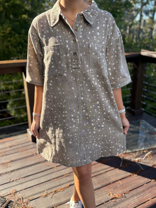 Bambi Print Mini Dress