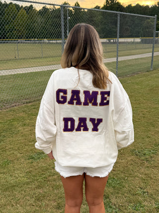 Football Sequin Fringe Sweatshirt