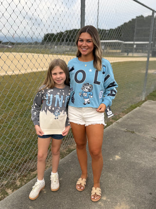 North Carolina Tar Heels Faded Kids Crewneck