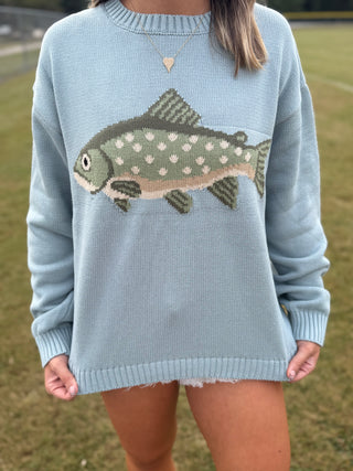 Coastal Fish Crewneck Sweater