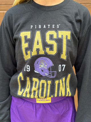ECU black crewneck
