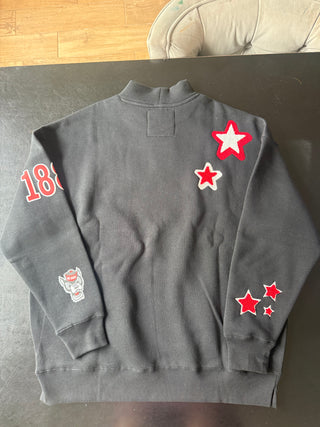 NC State University Black Patch Mockneck