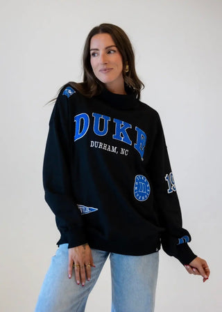 Duke Blue Devils Embroidered Mockneck