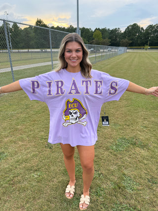 Pirates Oversized Lavender T-Shirt- Gameday Social