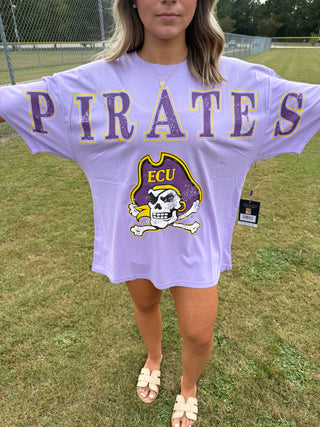 Pirates Oversized Lavender T-Shirt- Gameday Social