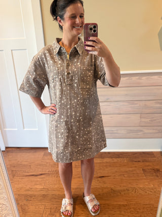 Bambi Print Mini Dress