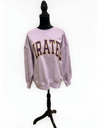 ECU lavender “Pirates” crew neck