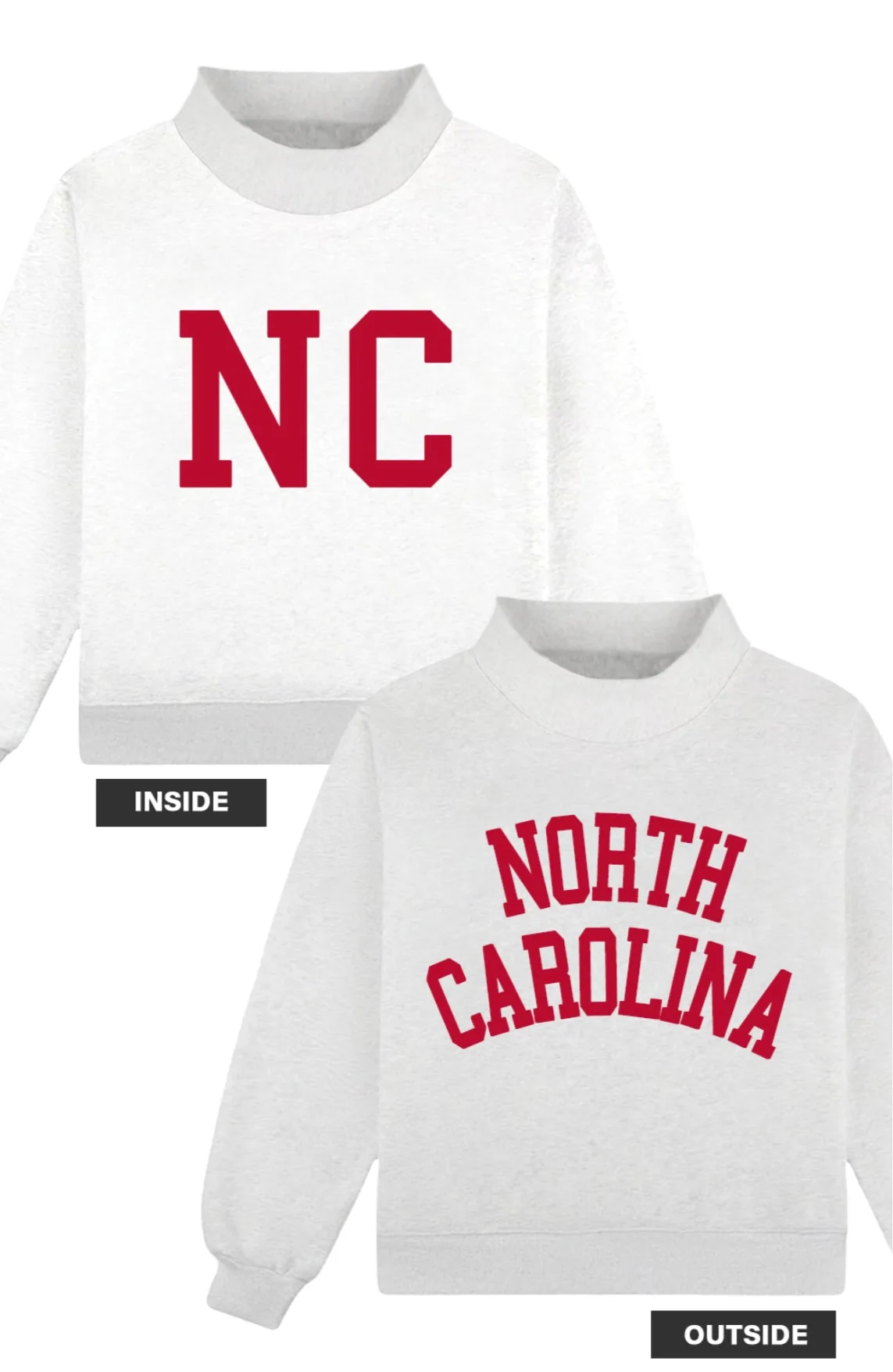 North Carolina Reversible Mockneck