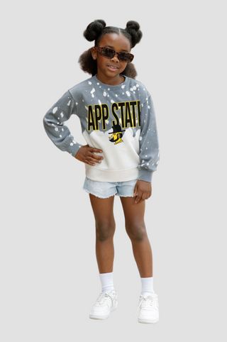 Appalachian State Mountaineers Kids Faded Crewneck