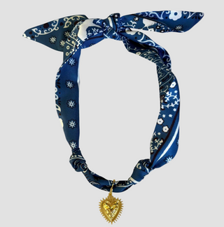 Blue Devil Blue Scarf Necklace w/o charm