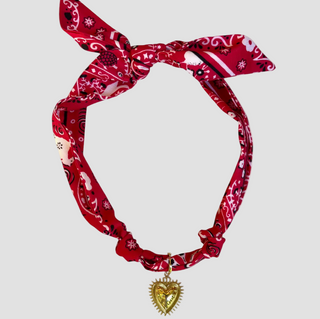 Wolfpack Red Scarf Necklace w/o Charm