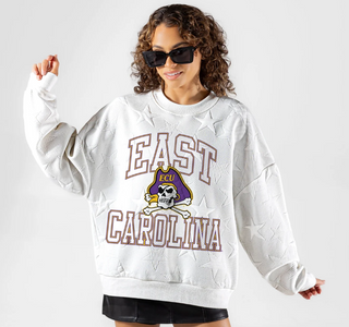 East Carolina University Star Embossed Crewneck