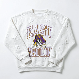 East Carolina University Star Embossed Crewneck