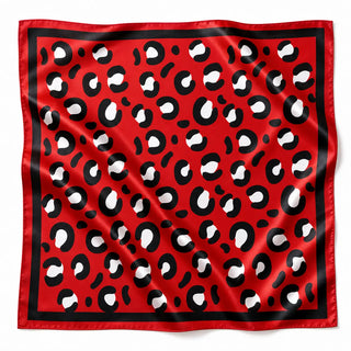 Cheetah Print (red, white, black) Scarf